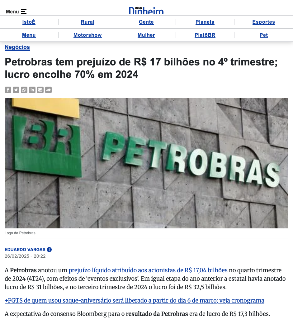 A petrobras e os tentáculos da corrupção